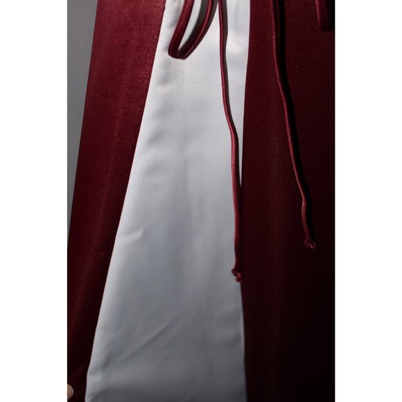 Dollar Fashion #3444 Long Satin Gown With Side Lacing-Size 2X-BURGUNDY-NWT - Picture 7 of 7